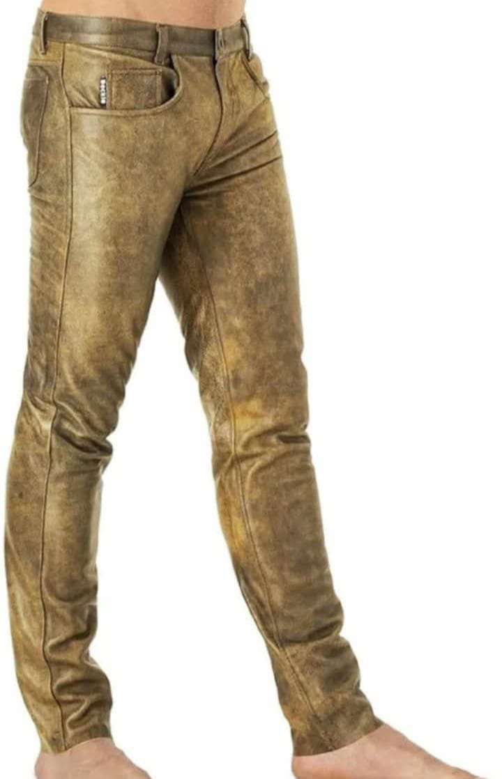 Leather vintage style 501 pant