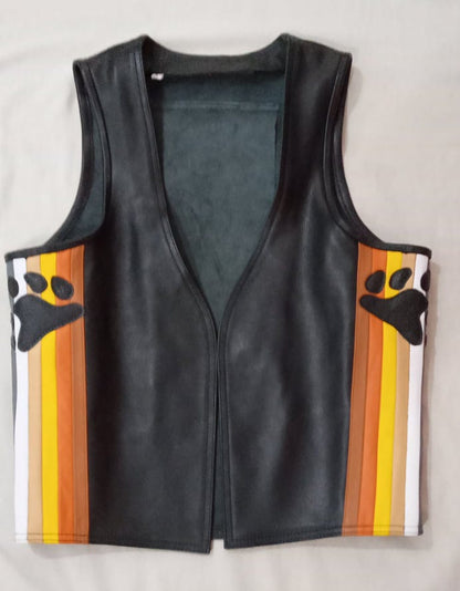 Leather bar vest