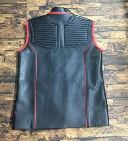 Leather bar vest