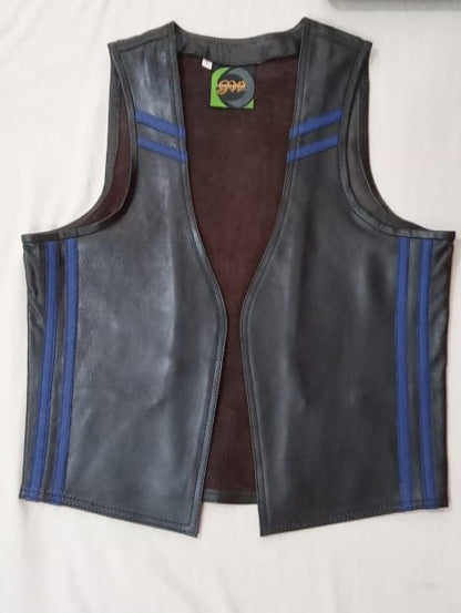 Leather bar vest