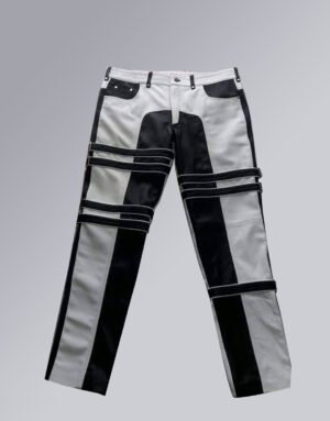 WHITE LEATHER PANT MODEL #P02