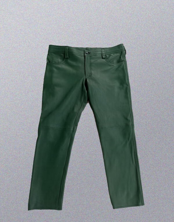 GREEN LEATHER PANT 501 MODEL NO # P05