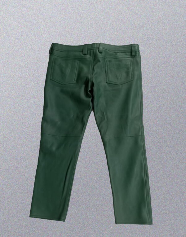 GREEN LEATHER PANT 501 MODEL NO # P05 - Image 2