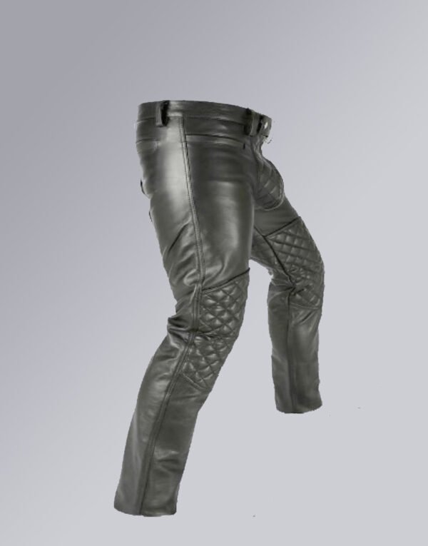 BLACK QUILTED PANT ALL ROUNDER ZIP MODEL#P04 - Image 3