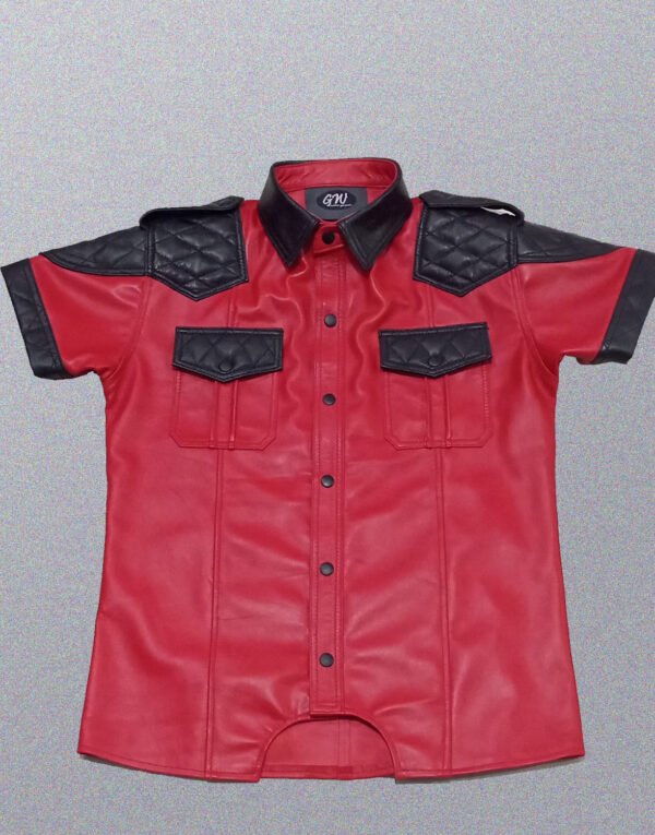 LEATHER QUILTED SHIRT